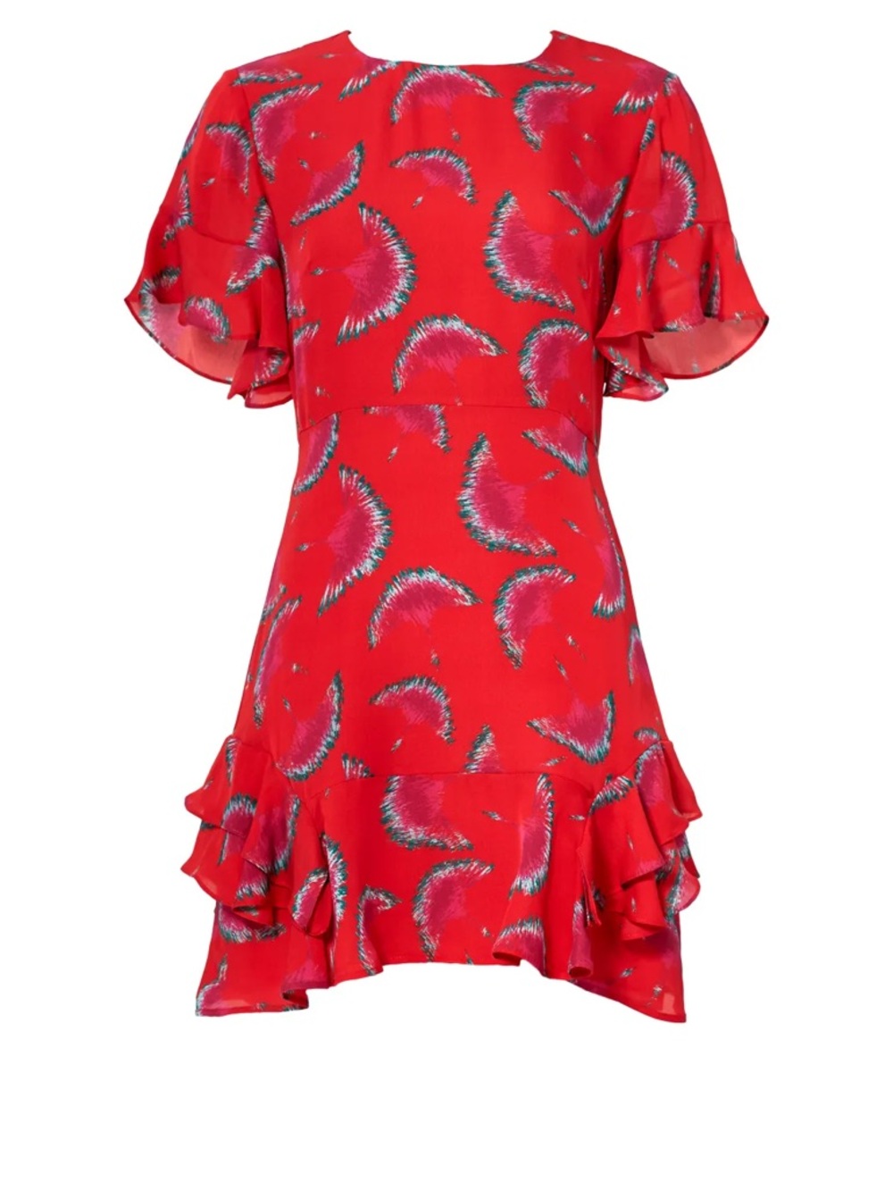 Tanya Taylor Lissy silk georgette red dress